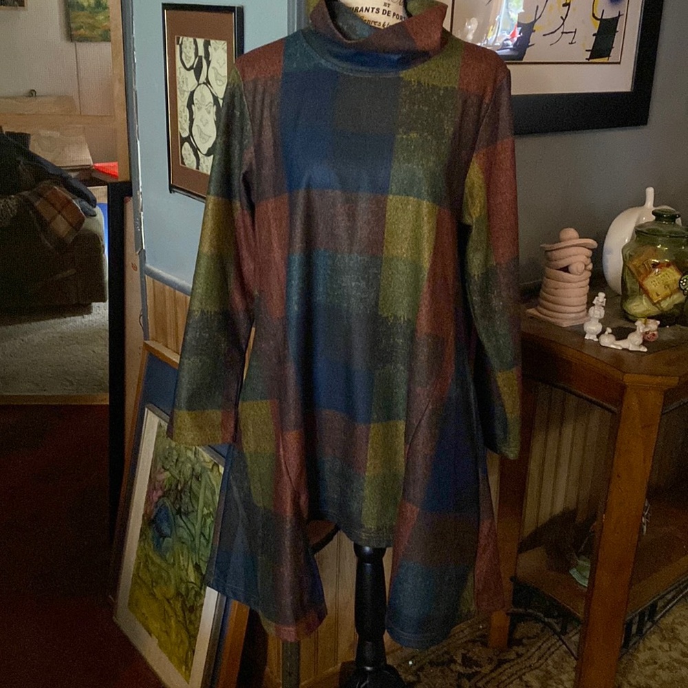 Warm plaid dress/tunic